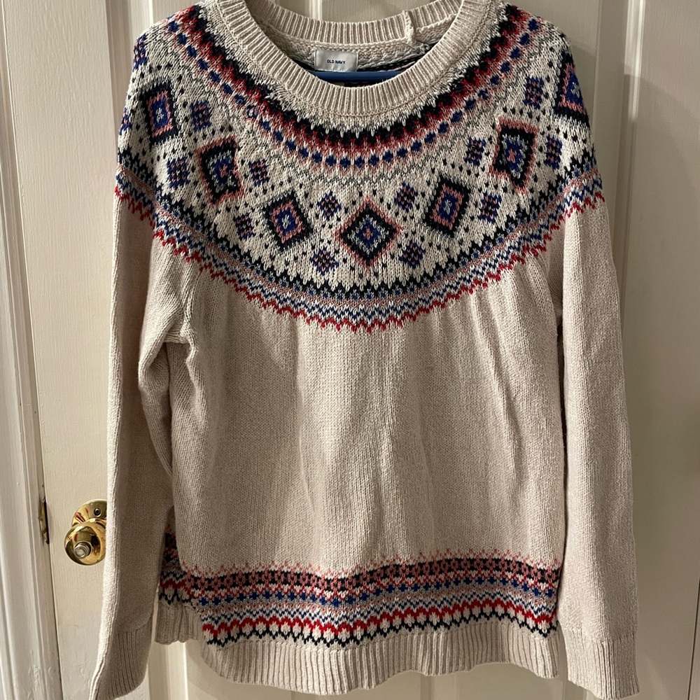 Old Navy Fair Isle Crew Neck Sweater
